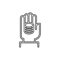 Money icon in line style