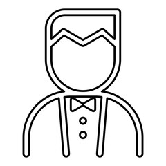 Tuxedo icon in line style