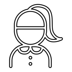 woman icon in line style