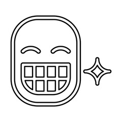 Smile icon in line style