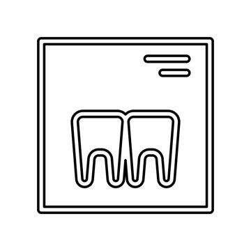 black and white teeth x-ray clip art preview