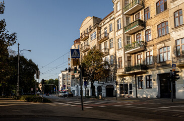 Fototapeta premium Sunny Day In Poland Showcases Urban Landscape
