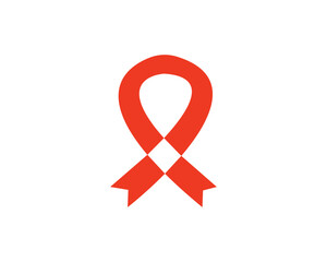 Hiv aids ribbon icon vector design symbol illustration