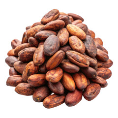 Cocoa bean isolated on transparent background