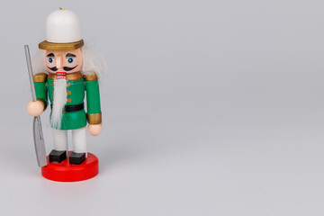 Elegant Wooden Nutcracker with Original Hair Perfect for Holiday Decor