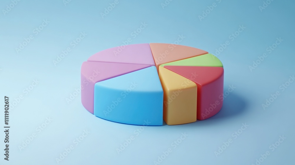 Aufkleber colorful pie chart model for data visualization