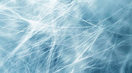Complex network of glowing lines intertwining and creating a futuristic technological abstract background