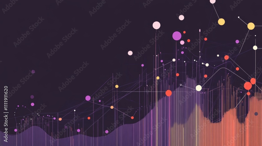 Poster Abstract Data Visualization with Colorful Circles and Lines