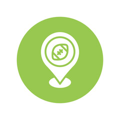 Football Location vector gylph icon.Eps file 10
