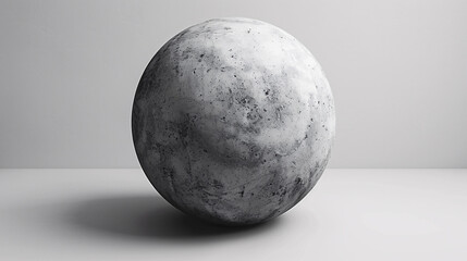 A huge white smooth ball close-up