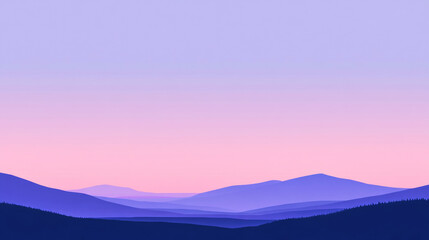 Obraz premium Clear winter twilight sky showing a smooth gradient from lilac to deep blue tones