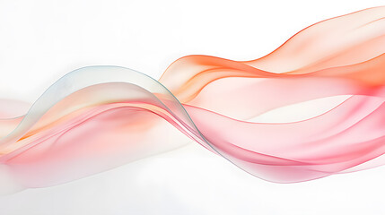 Fototapeta premium Abstract pink fabric or liquid wave or wavy folds silk texture satin isolated on white background