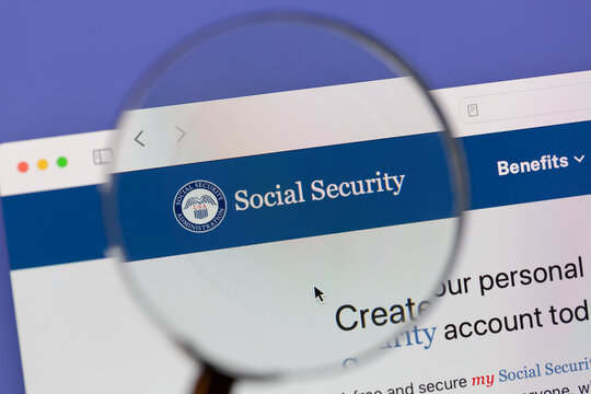Ostersund, Sweden - Dec 2, 2024. US Social Security Administration webpage. Social Security Administration, is independent agency of the US federal government.