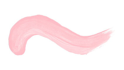 Pink brush stroke isolated on transparent background.