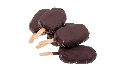 chocolate ice cream isolated