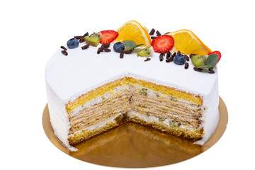 sponge cake isolated