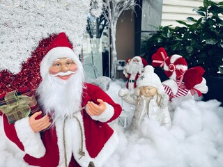 A closed up shot of New Year decorations. 