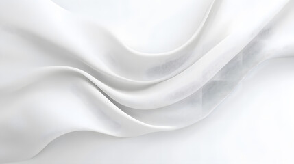Fototapeta premium Elegant and minimalist white wave texture. Abstract smooth elegant white fabric silk texture soft background, flowing satin waves