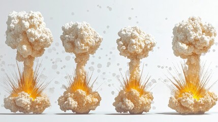 Nuclear Explosion Simulation  4 Stages of Detonation