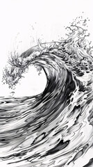A Transparent Water Wave Curving and Breaking