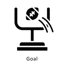 Goal vector gylph icon.Eps file 10