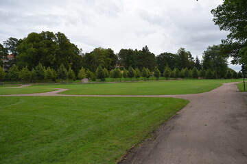 Fototapeta premium Kaivopuisto is situated right at the tip of the Helsinki peninsula. It is one of the oldest and most popular parks in the city. 