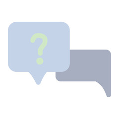 Flat-style FAQ icons featuring question marks, information symbols, chat bubbles, and help signs. Clean and modern design for customer support, guidance, or knowledge base interfaces.