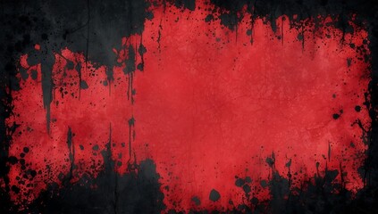 distressed red and black grunge texture background vintage horror theme abstract
