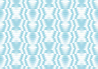 Seamless pattern with light blue waves