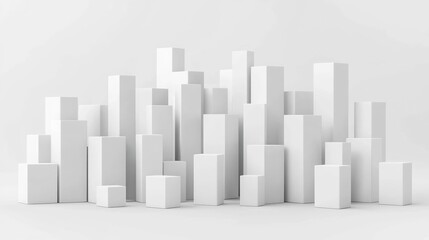 Fototapeta premium Sleek Monochrome City Skyline with Modern Architectural Skyscrapers