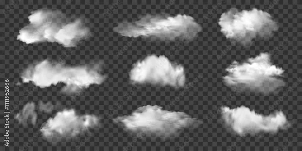 Canvas Prints white realistic isolated cloud on the transparent background