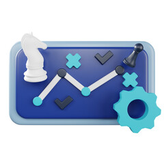 3D Business Strategy Icon
