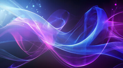 Ethereal Waves of Light in Vibrant Colors with Soft Flowing Motion Conveying Serenity and Inspiration in a Digital Abstract Background