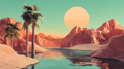 Obraz premium Retro Art with Vintage Aesthetic Design