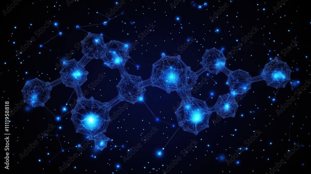 Aufkleber exploring cosmic structures outer space digital art sci-fi environment abstract viewpoint molecular 