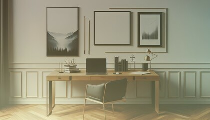 Frame mockup, ISO A paper size. Living room wall poster mockup. Interior mockup with house background. Modern interior design. 3D render. Modern Minimalist Frame and Blank Poster Background Design 