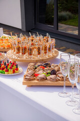 catering appetizers on the table