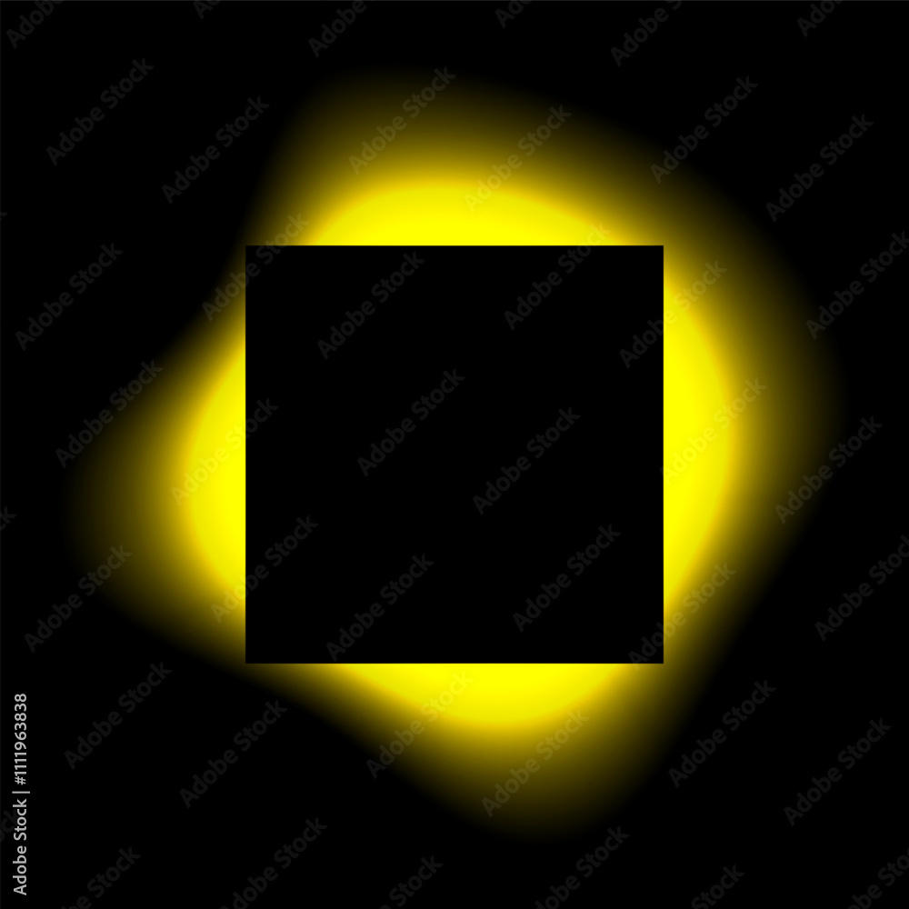 Poster square illuminate light frame with color gradient