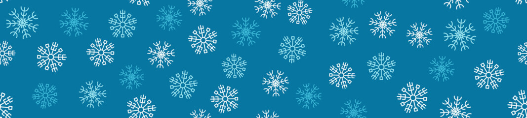 Winter seamless pattern with snowflakes