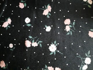 fabric with flowers pattern