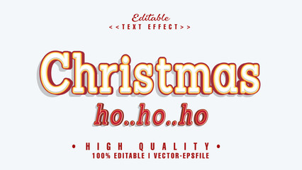 3d christmas ho ho ho text effect