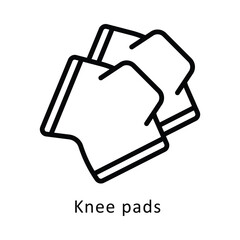 Knee pads vector Outline Icon. Eps file 10