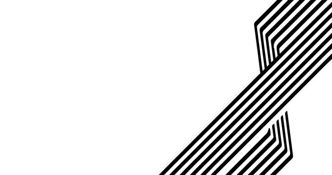 Video line strip black background animation