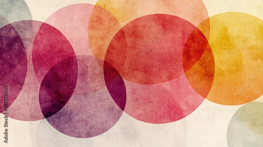 Poster colorful timeline graph concept. colorful abstract circles create vibrant and artistic background