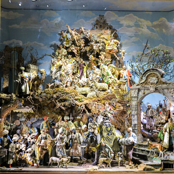 Presepe napoletano, art, Interior of Museum of Capodimonte, naples, italy