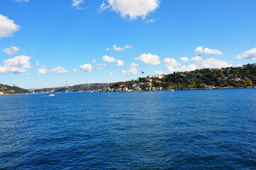 Fototapeta premium Beautiful Istanbul Bosphorus view. Istanbul cityscape.
