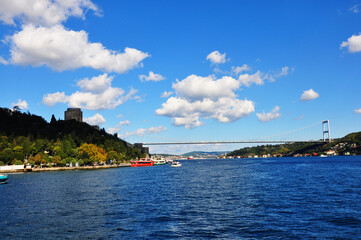 Fototapeta premium Beautiful Istanbul Bosphorus view. Istanbul cityscape.