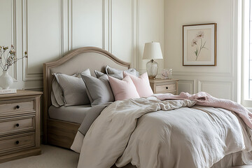 Serene Beige Wood Bedroom Decor
