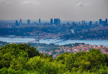 Beautiful Istanbul Bosphorus view. Istanbul cityscape.