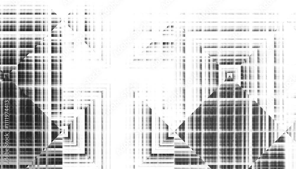 Aufkleber Modern abstract overlay transparent background texture with layers of black and gray transparent material in grunge lines in random geometric